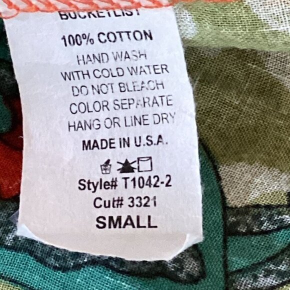 BUCKET LIST Cotton Top Mixed Pattern Paisley BOHO Peasant V-Neck Top S #312D - Picture 7 of 7